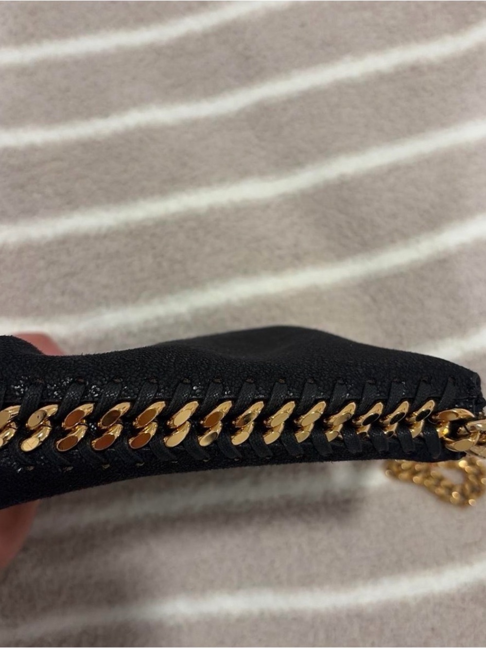 Stella McCartney Black Chain-Handle Shoulder Bag with Gold Accent - Picture 5 of 7